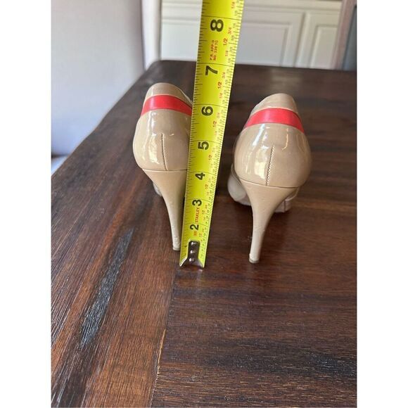 Nine West Coral Nude Peep Toe Heels - Picture 4 of 10